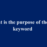 What is the purpose of the let keyword